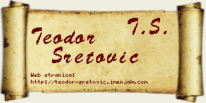 Teodor Sretović vizit kartica